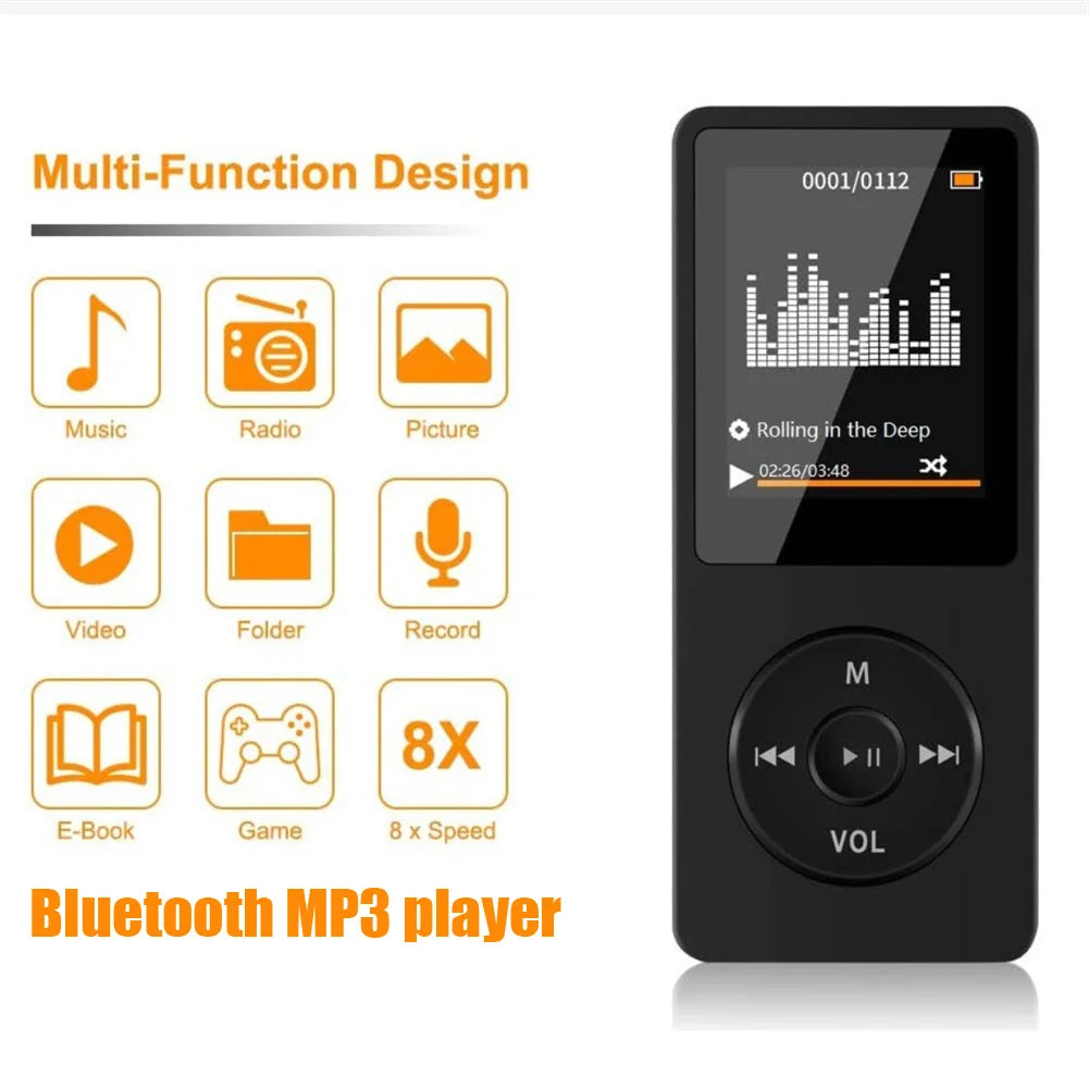 Mp3 Music Player Bluetooth-Compatible Portable Mp4  External Ultra-Thin Student Mp3 Recording - Premium mp3 player from Lizard Vigilante - Just $22.99! Shop now at Lizard Vigilante