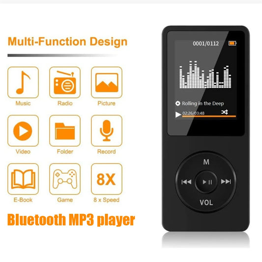 Mp3 Music Player Bluetooth-Compatible Portable Mp4  External Ultra-Thin Student Mp3 Recording - Premium mp3 player from Lizard Vigilante - Just $22.99! Shop now at Lizard Vigilante