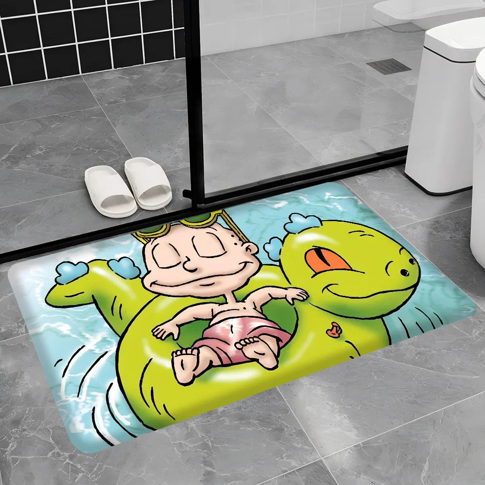 R-Rugrats Hallway Carpet Non-Slip Laundry Room Mat Laundry Decor Balcony Child Living Room Toilet Rug