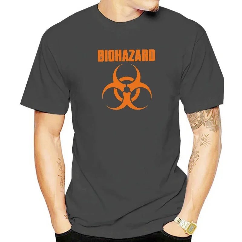 BIOHAZARD T-Shirt Official Merchandise Classic Band Logo Men Clothing Harajuku Graphic Oversized Summer Fashion Tops - Premium T-shirts from Lizard Vigilante - Just $19.99! Shop now at Lizard Vigilante