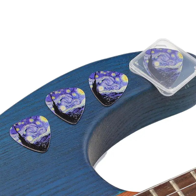 Guitar Pick Thin Medium and Heavy Picks Set – Artistic Star Sky Design for Bass, Acoustic, and Electric Guitar - Premium guitar picks from Lizard Vigilante - Just $12.99! Shop now at Lizard Vigilante