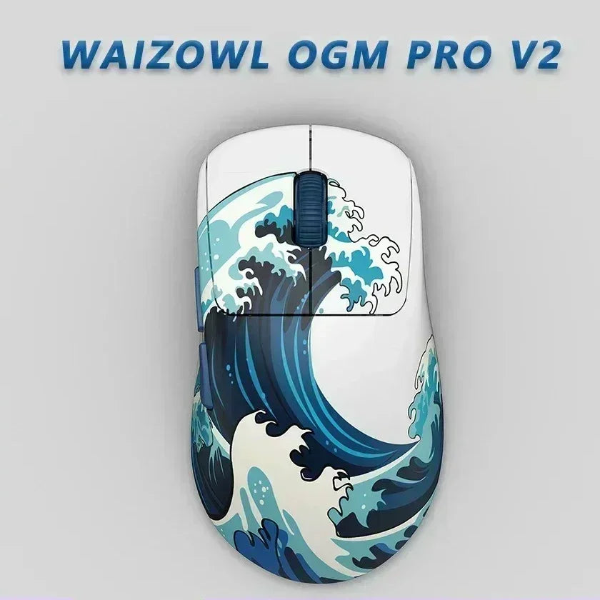 Waizowl OGM Pro V2 Hades Gaming Mouse Customize Wireless Three-Mode Paw3950 30000dpi Lightweight Gaming Mouse E-sports Ergonomic