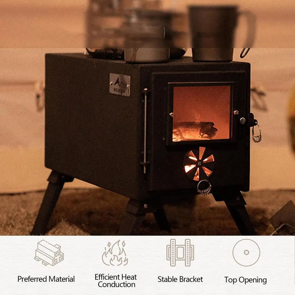 Camping Wood Stove Outdoor Wood Burner Home Use Wood Firing Stoves Portable Wood Burning Stove Winter Camping Accessories - Premium  from Lizard Vigilante - Just $139.99! Shop now at Lizard Vigilante