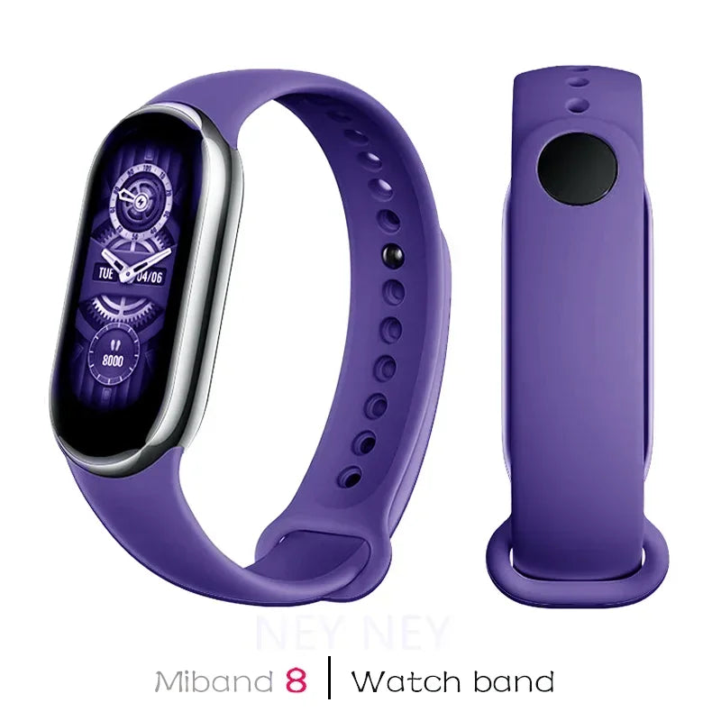 Sport Watchbands For Xiaomi Mi band 8-9 NFC Replacement miband9/8 silicone Bracelet waterproof Strap smart mi band 9 Accessories