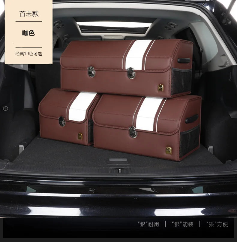 Car Trunk Storage Box Large Capacity Auto Multiuse Tools Organizer Box Stowing Tidying Leather Folding for Emergency Storage Box - Premium  from Lizard Vigilante - Just $198.99! Shop now at Lizard Vigilante