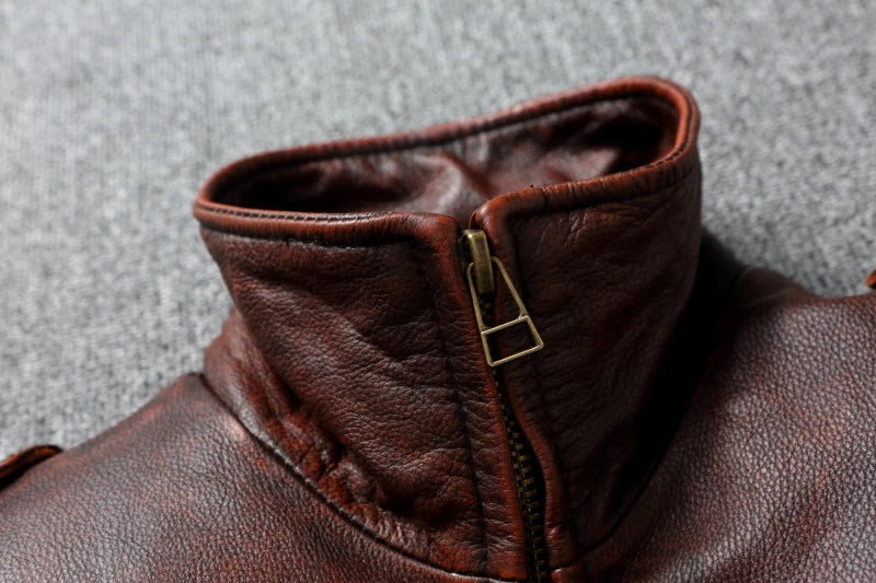 Bloodtrail Authority Jacket | Vintage Cowhide War-Torn Masterpiece