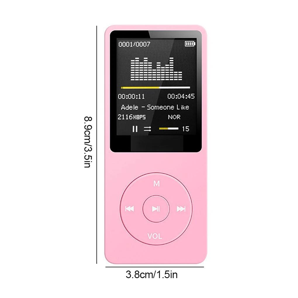 MP3 Player USB Charging Record Digital Display Screen Media Lossless MP4 Wav Portable Pocket Sports Running Walking Music Play - Lizard Vigilante