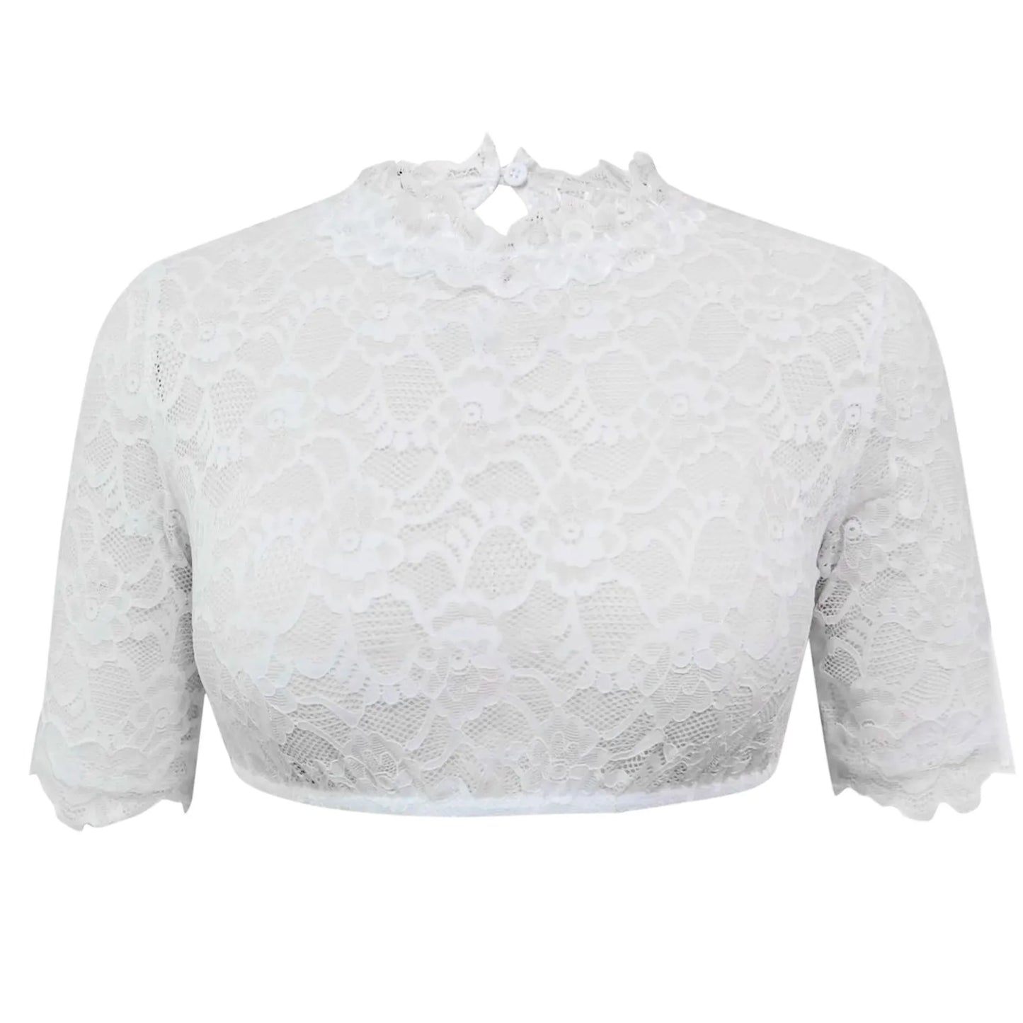 Traditional Blouse Bavarian Oktoberfest Beer Costume Sexy Lace Wrap Crop Top See-Through Blusas Women Elegant Dirndl Blouses - Premium  from Lizard Vigilante - Just $3.99! Shop now at Lizard Vigilante