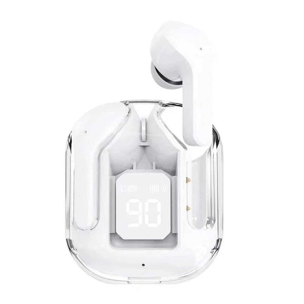 CrystalBeat Transparent Noise-Canceling Earbuds – Sleek Digital Display Case, High-Fidelity Sound, Wireless Freedom for Sports & Work - Premium earbuds from Lizard Vigilante - Just $18.88! Shop now at Lizard Vigilante