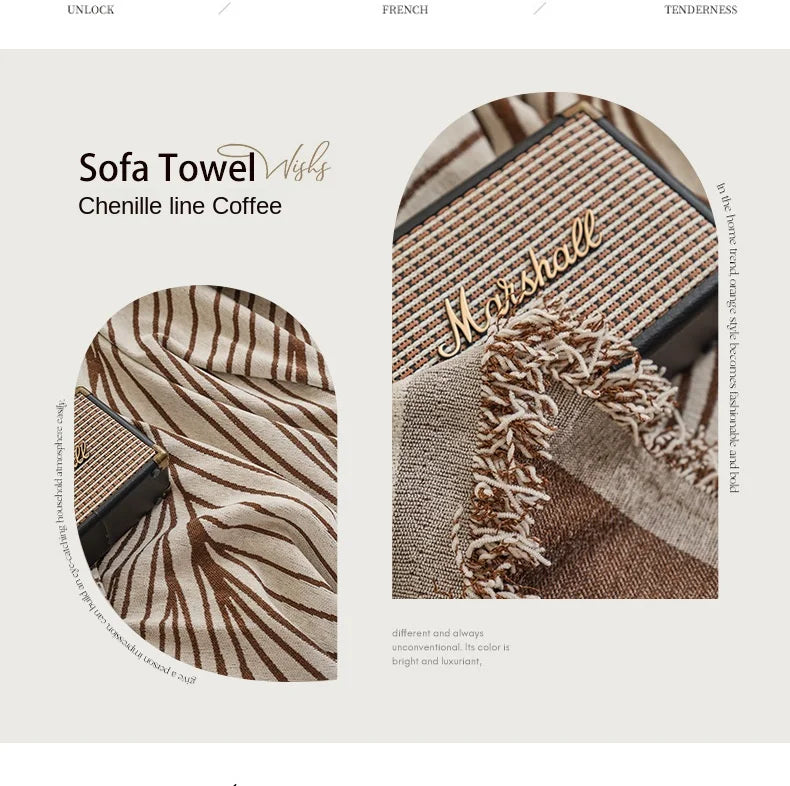 Nordic Throw Blanket – Heavy Stitch Geometric Sofa Tapestry for Home, Camp, and Chaos Nights