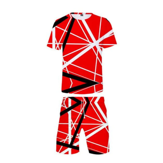 Eddie Van Halen T-Shirt & Shorts 2pc Set 3D Print Summer Short Sleeve and Beach Shorts Casual Sportswear - Premium  from Lizard Vigilante - Just $39.79! Shop now at Lizard Vigilante