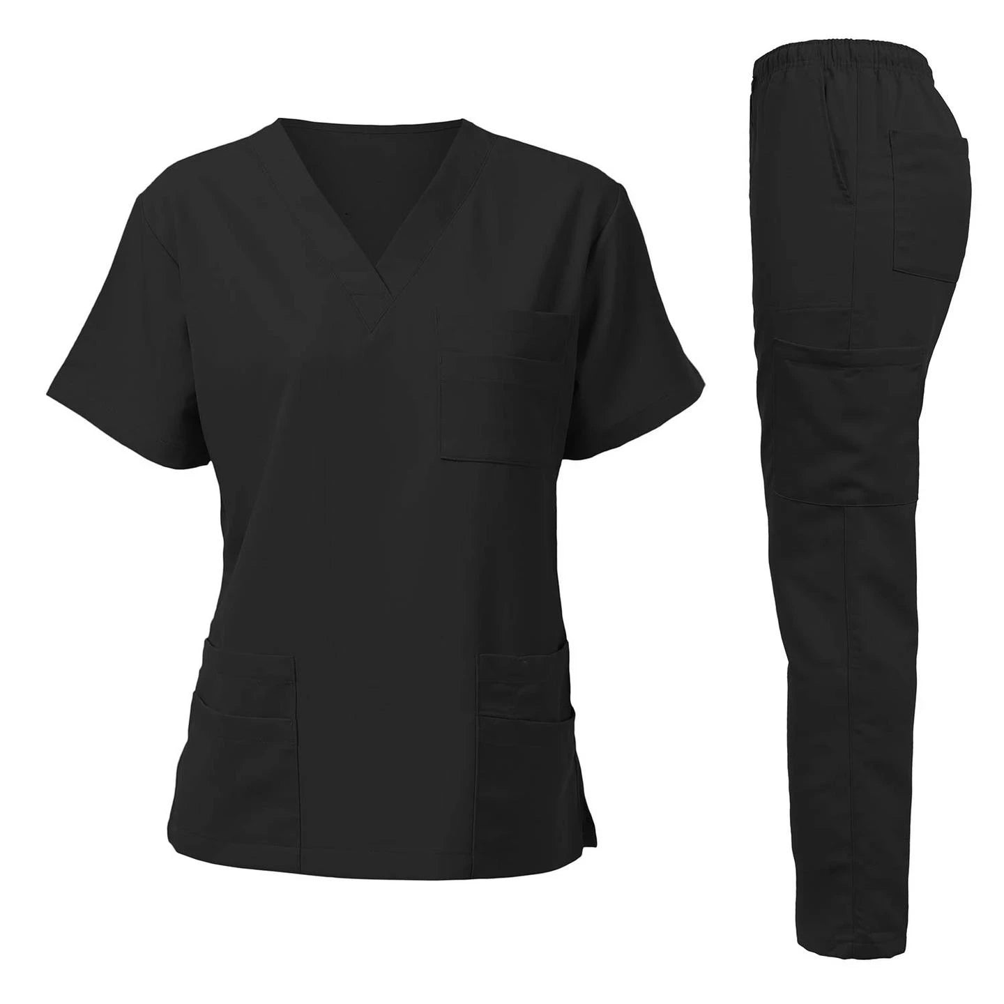 MERTRAW Scrub Uniform Set | Casual Style Medical & Beauty Salon Workwear | Short Sleeve Nurse & Medical Blouses - Premium scrubs from Lizard Vigilante - Just $33.88! Shop now at Lizard Vigilante