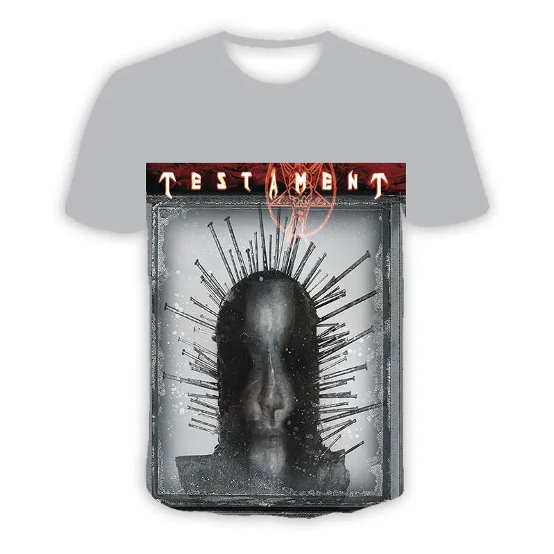 Thrash Metal 3D Printed Testament ROCK Casual T-shirts  Hip Hop T Shirts Harajuku Styles Tops Clothing for Men/Women - Premium T-Shirt from Lizard Vigilante - Just $28.99! Shop now at Lizard Vigilante