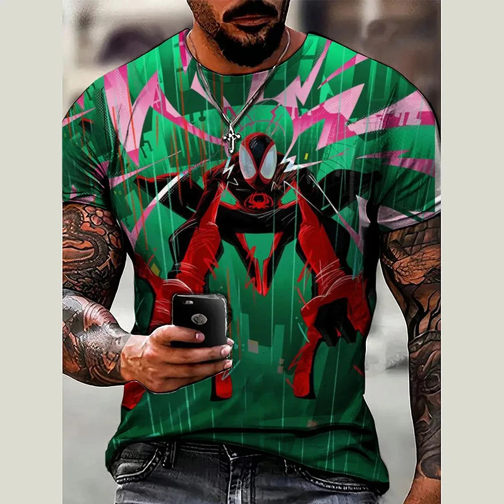 Spider-Man 3D Printed T-Shirt for Men – Marvel-Inspired Casual Streetwear, Stylish Summer Tee, Breathable Polyester Cool Top - Premium tee from Lizard Vigilante - Just $23.88! Shop now at Lizard Vigilante