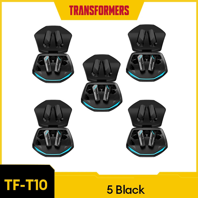 TRANSFORMERS TF-T10 Bluetooth 5.4 Earphones - Bulk Wholesale Wireless Low Latency Gaming Earbuds with Mic - Premium earphones from Lizard Vigilante - Just $20.99! Shop now at Lizard Vigilante