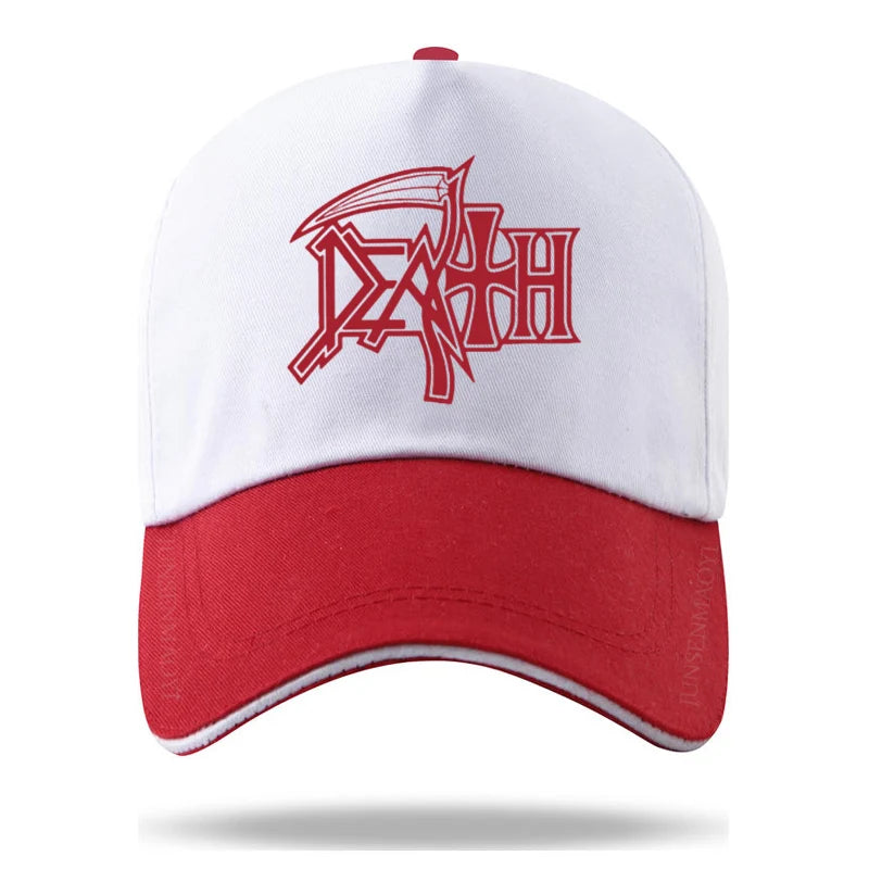 DEATH Cap METAL Hat Baseball Cap Casquette Hats Fitted Casual Dad Hats for Men Women Unisex - Premium Baseball cap from Lizard Vigilante - Just $22.99! Shop now at Lizard Vigilante