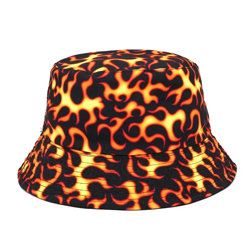 Summer Sun Protection Bucket Hat for Men Women Panama Cap Print Hip Hop Gorros Fishing Fisherman Hat Double Side Wear Fashion - Premium T-Shirts from Lizard Vigilante - Just $7.99! Shop now at Lizard Vigilante