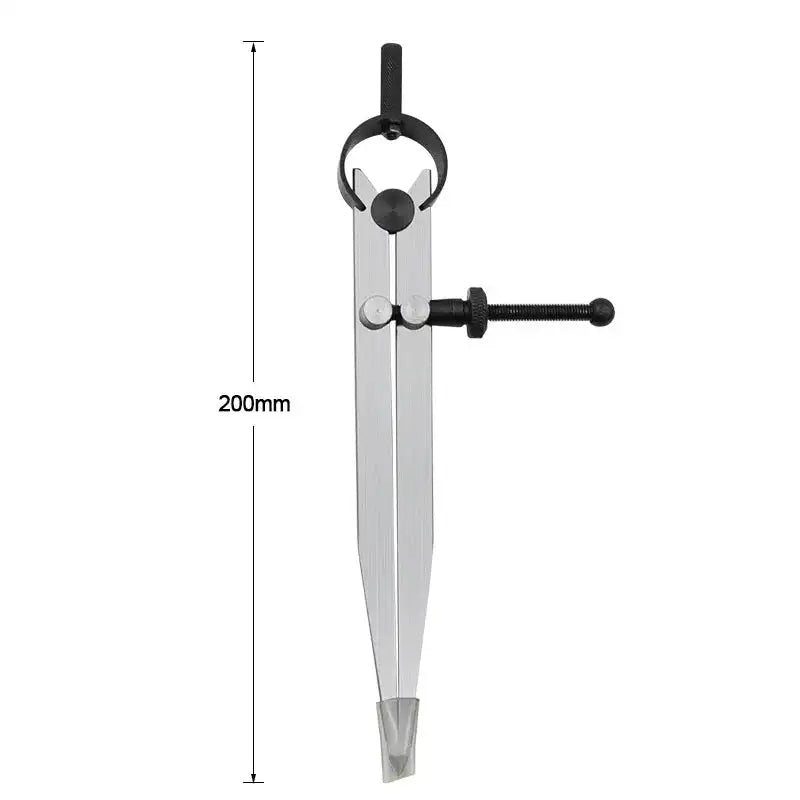 Adjustable Leather Compass Lockable Carbon Steel Divider Wing Creaser DIY Leathercraft Rotating Line Scribing Gauge Caliper Tool