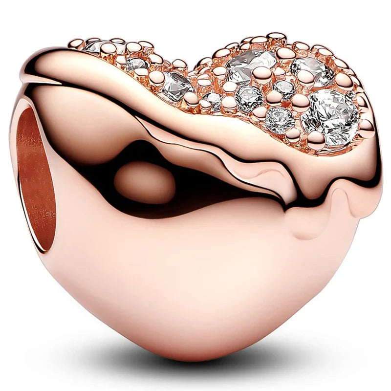 925 Silver Valentine's Day Snake Year Series Pendant Suitable for 925 Sterling Silver Original Women's Bracelet DIY Jewelry Gift