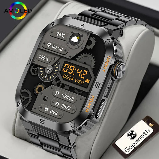 Rugged and Durable Military Smart Watch – 2.01" HD Display, IP68 Waterproof, Bluetooth Voice Smartwatch for Android & iOS - Premium smart watch from Lizard Vigilante - Just $58.99! Shop now at Lizard Vigilante