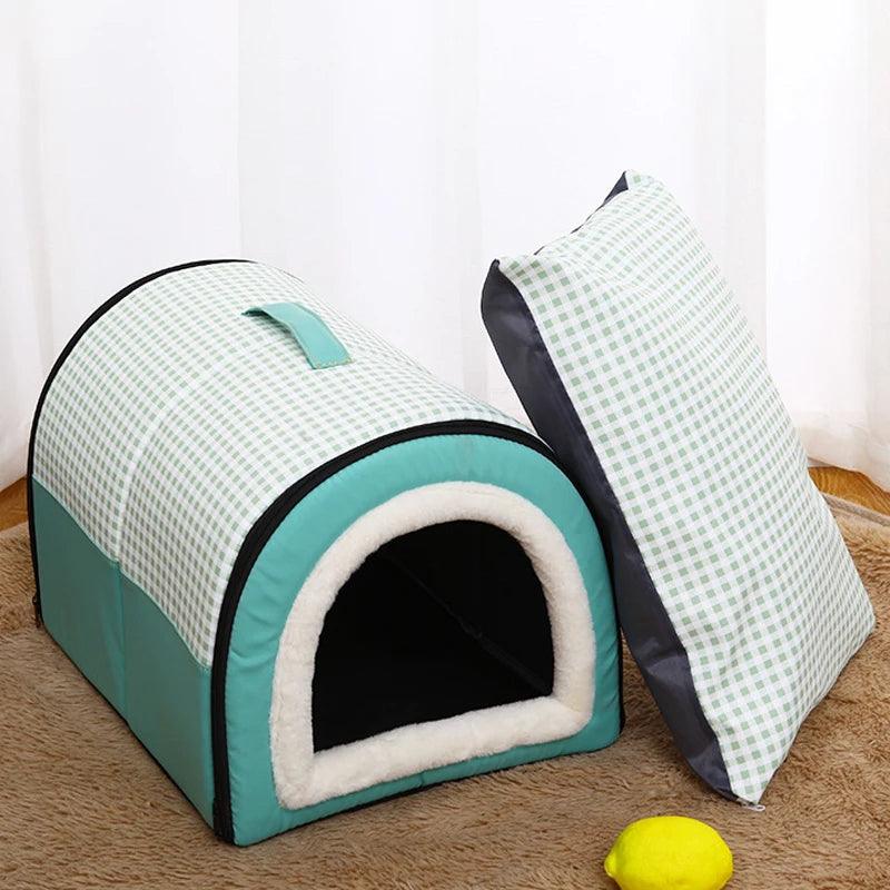 Pet Dog House Soft Cozy Pet Sleeping Bed for Small Medium Dogs Cats Foldable Removable Puppy Nest Portable Kennel Pet Supplies - Premium pet bed from Lizard Vigilante - Just $24.99! Shop now at Lizard Vigilante