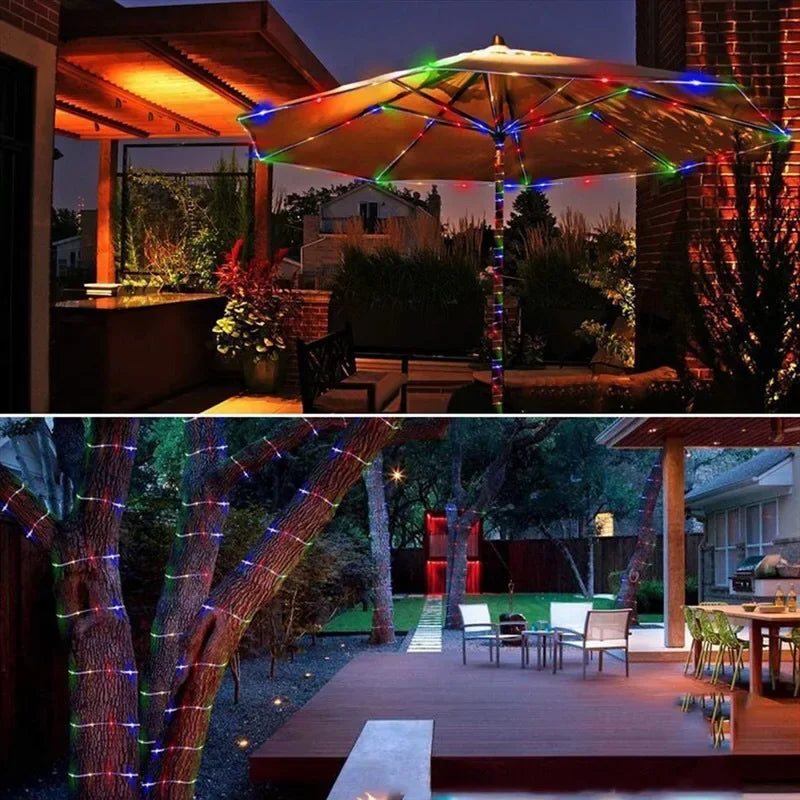 Solar Tube Rope LED Light – Outdoor Garden Christmas Decoration Garland - Premium lighting from Lizard Vigilante - Just $18.99! Shop now at Lizard Vigilante