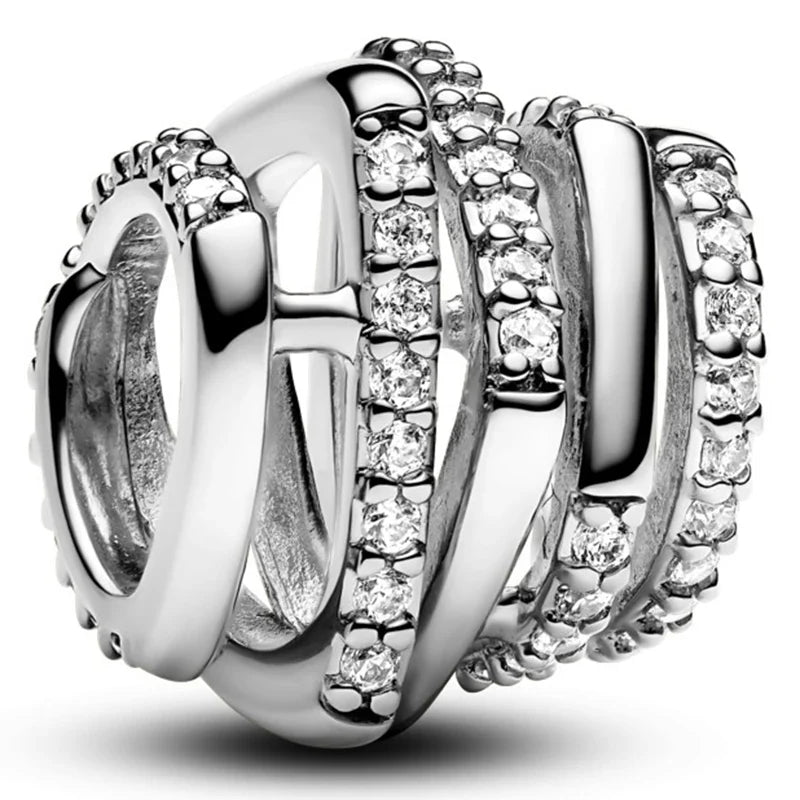 925 Silver Valentine's Day Snake Year Series Pendant Suitable for 925 Sterling Silver Original Women's Bracelet DIY Jewelry Gift