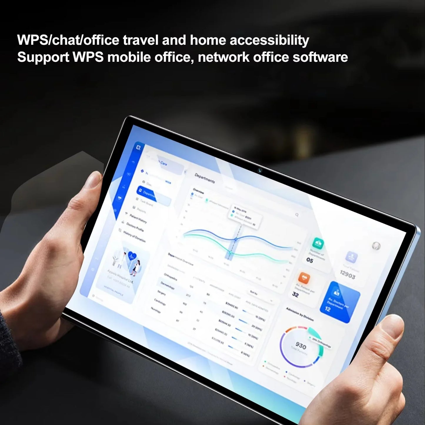 New 5G Pad Pro 10.1-Inch Android Tablet with 8GB RAM, 512GB ROM Octa core Support for calling,  Dual SIM card 8000mAh Battery