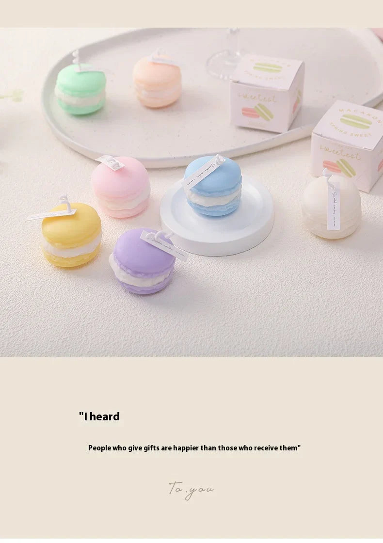 2025 Cute Macaron Creative Styling Aromatherapy Candles Home Fragrance Collection Decoration Ornaments Christmas Birthday Gifts