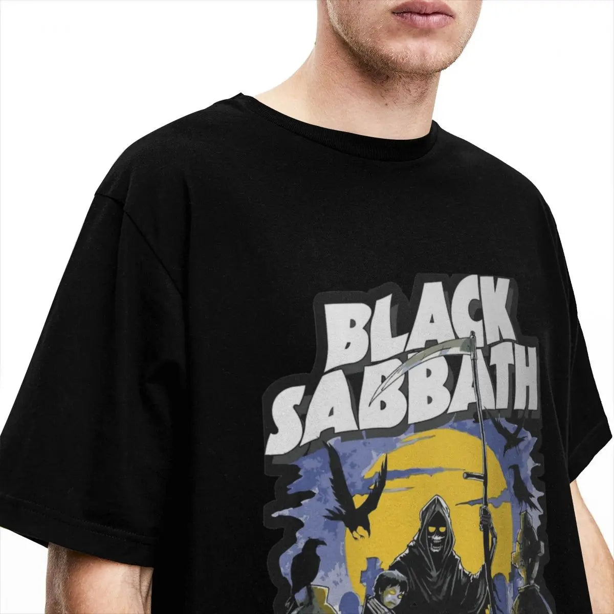 Born in a Graveyard Adopted by Sin Black Sabbath Rock Band T-shirts for Men Women Short Sleeve Tee Shirt 4XL 5XL 6XL Tops - Premium t-shirt from Lizard Vigilante - Just $23.88! Shop now at Lizard Vigilante