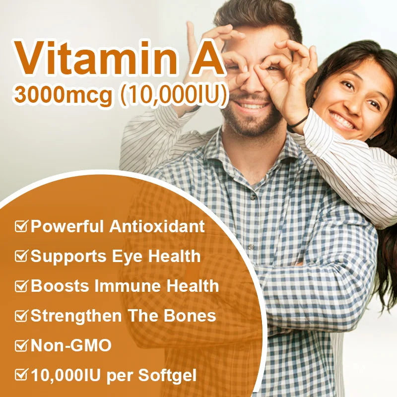 BEWORTHS Vitamin A 10,000 IU Premium Helps Healthy Vision & Immune System and Healthy Growth & Reproduction Beauty Health Item