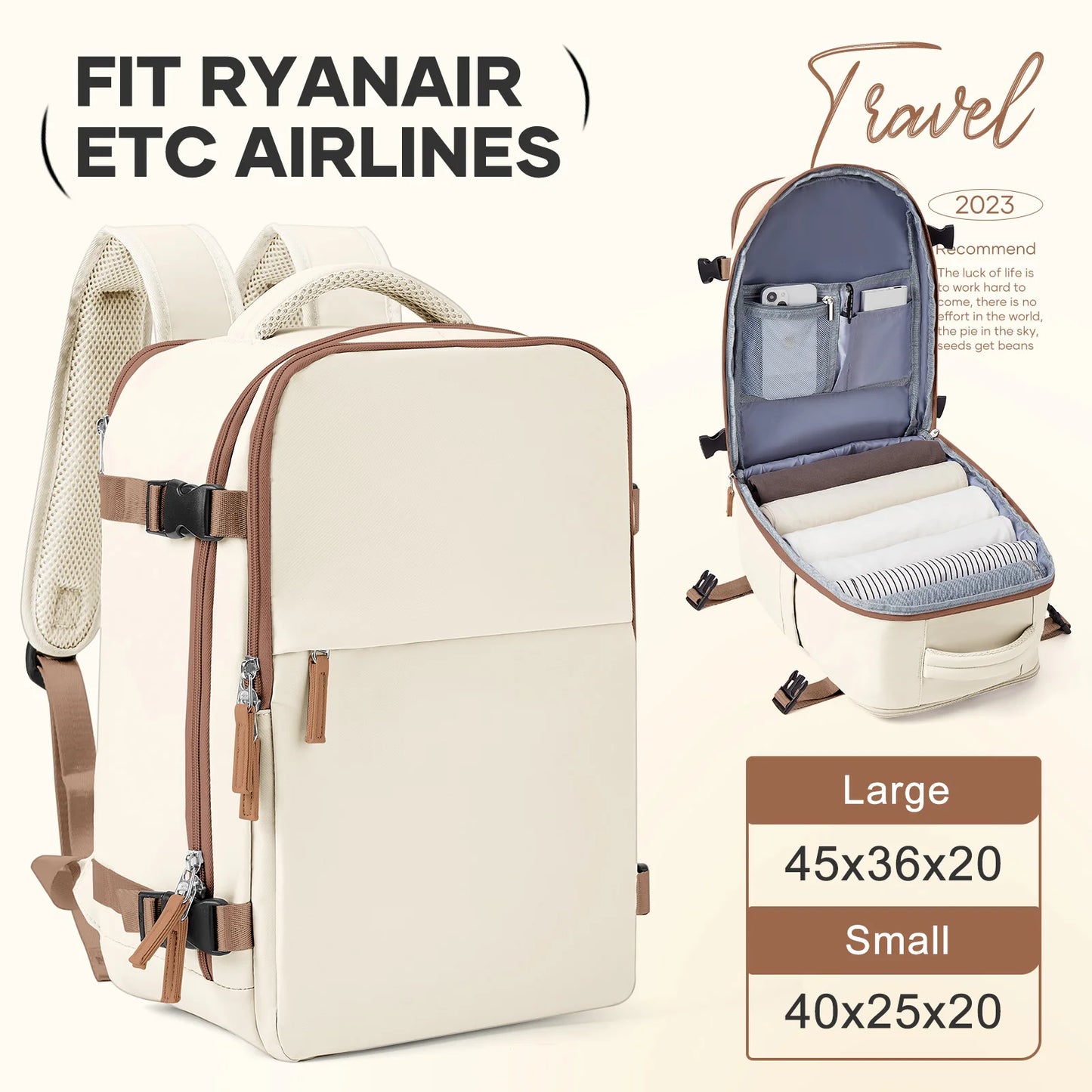 Cabin Bag 40x20x25 Ryanair Backpack – EasyJet Carry-On Luggage - Premium luggage from Lizard Vigilante - Just $53.99! Shop now at Lizard Vigilante