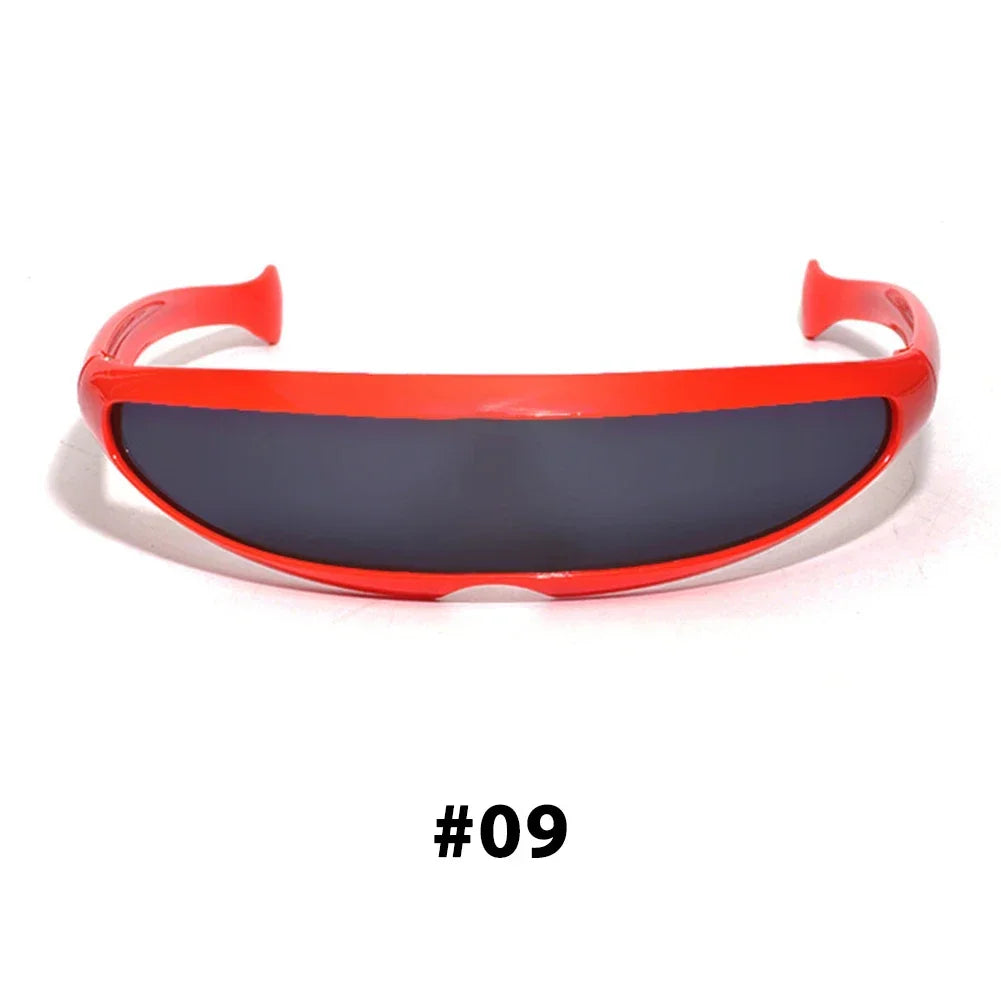 CYBERSTRIKE X1: Futuristic Cyclops Visor Sunglasses – UV400 Laser Lens Eyewear - Premium shades from Lizard Vigilante - Just $8.99! Shop now at Lizard Vigilante