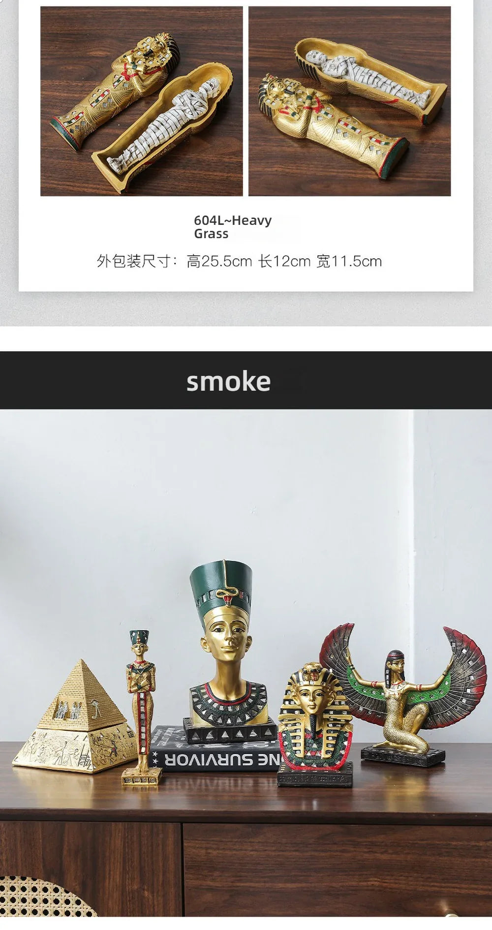 Egyptian Sphinx Resin Statue - Pharaoh Lion Body Human Face Sculpture, Hand-Painted Pyramid Guardian Isis Goddess Inspired Craft