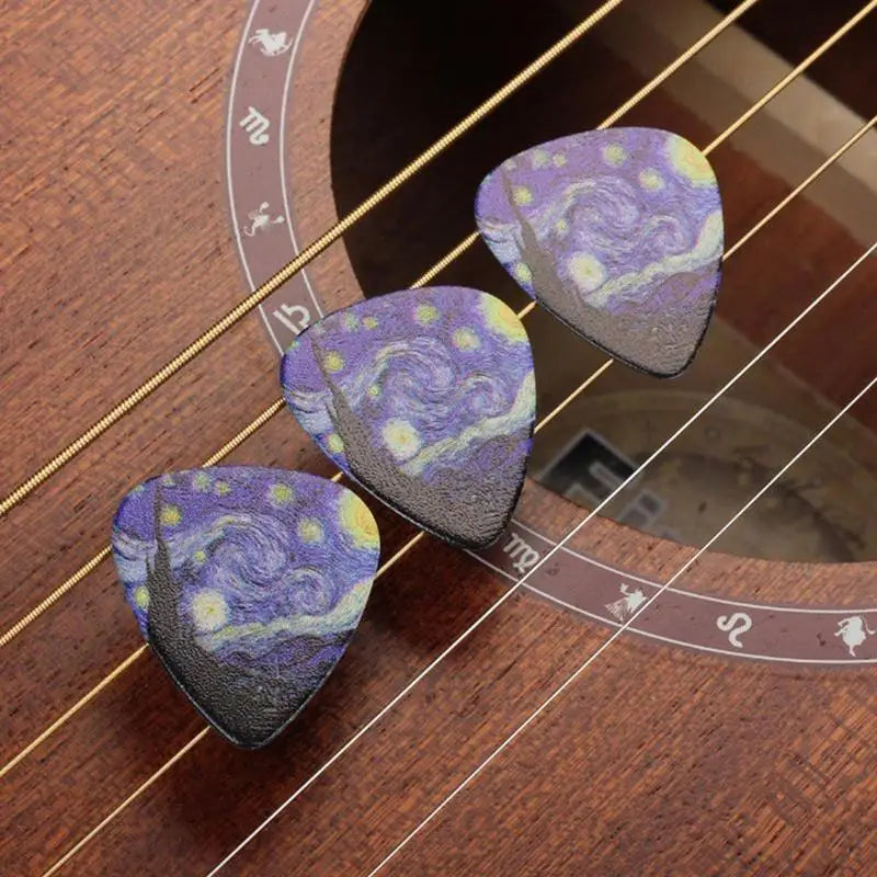 Guitar Pick Thin Medium and Heavy Picks Set – Artistic Star Sky Design for Bass, Acoustic, and Electric Guitar - Premium guitar picks from Lizard Vigilante - Just $12.99! Shop now at Lizard Vigilante