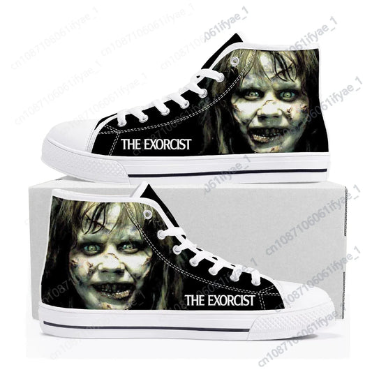 The Exorcist High Top Canvas Sneakers – Breathable, Sweat-Absorbent, Durable Casual Shoes for Men, Women, and Teens - Premium high top shoes from Lizard Vigilante - Just $42.88! Shop now at Lizard Vigilante