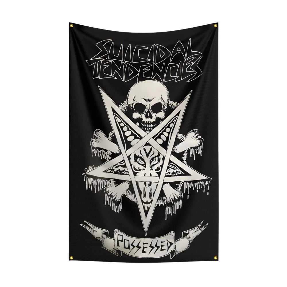 Suicidal Tendencies Thrash Metal Punk Rock Band Flag - 3x5FT Polyester Printed Banner for Bedroom & Outdoor Decoration - Premium banner from Lizard Vigilante - Just $17.99! Shop now at Lizard Vigilante