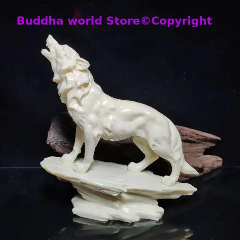 GOOD Sculpture HOME OFFICE Company SHOP CAR TOP cool art wolf carving Ornament statue