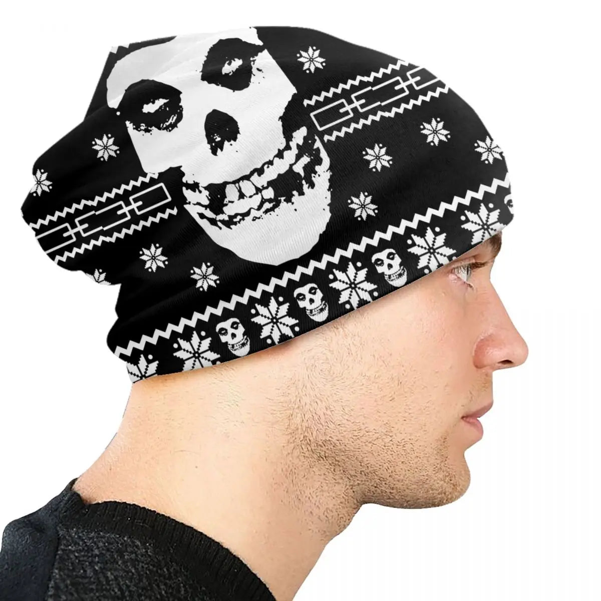 Custom Punk Rock Band Misfits Beanie - Unisex Winter Warm Knit Hat - Premium skull cap from Lizard Vigilante - Just $18.88! Shop now at Lizard Vigilante