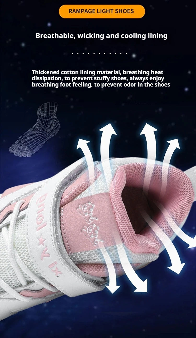 Riot Glide Pop-Up High Tops — 4-Wheel Dual-Purpose Roller Sneaker Boots (Automatic Deploy Wheels)