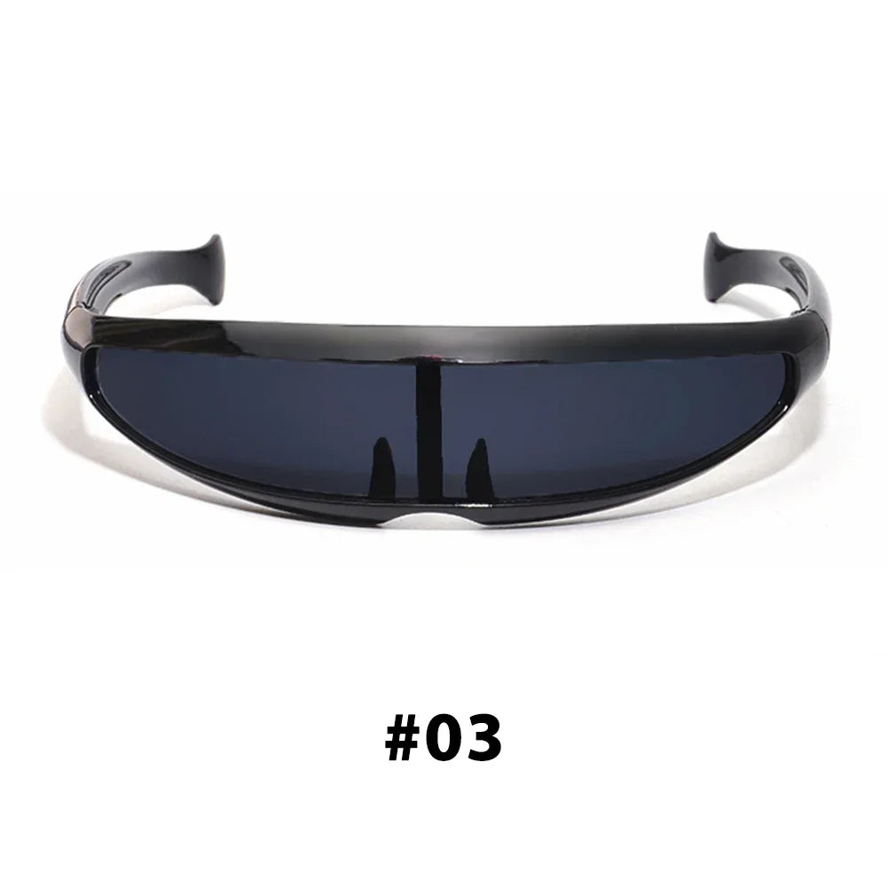 CYBERSTRIKE X1: Futuristic Cyclops Visor Sunglasses – UV400 Laser Lens Eyewear - Premium shades from Lizard Vigilante - Just $8.99! Shop now at Lizard Vigilante