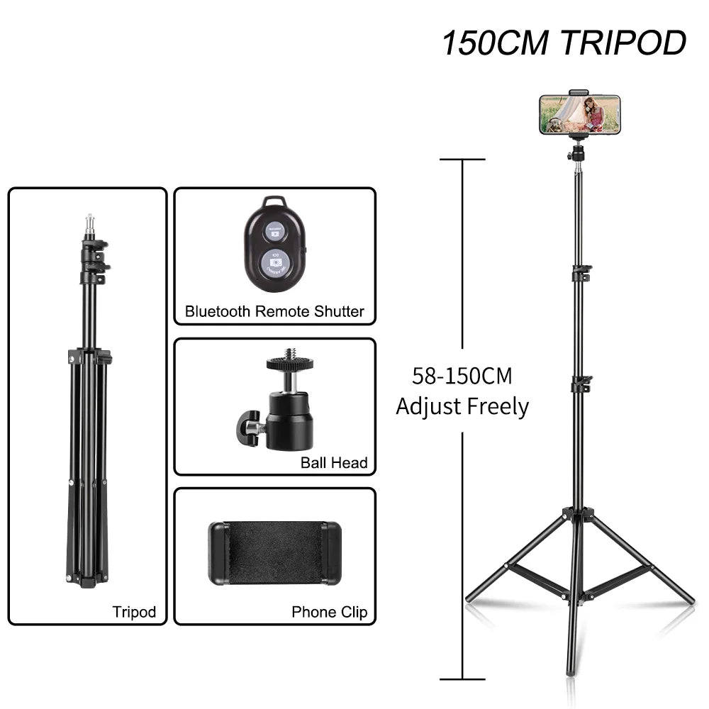 200cm Adjustable Photography Tripod Light Stand with 1/4 Screw Head, Lightweight Aluminum Tripod for Ring Light, Phone & DSLR Cameras – Pro Photo Studio Support - Premium light stand from Lizard Vigilante - Just $21.99! Shop now at Lizard Vigilante