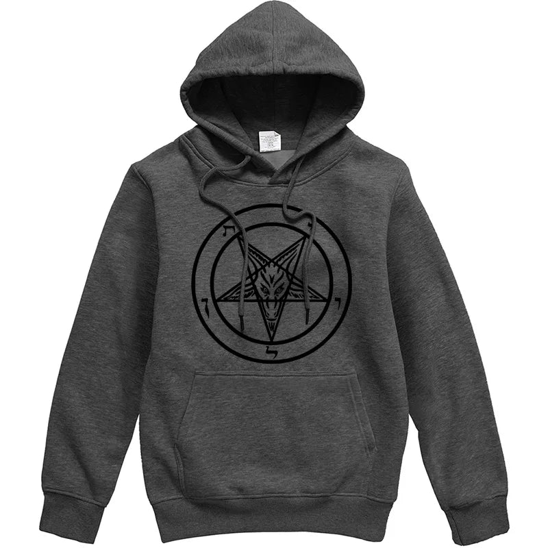 Pentagram Gothic Occult Satan Printed Women Hoodies All-match Street Style Female Pullover Casual Clothing Harajuku Unisex Tops - Premium hoodie from Lizard Vigilante - Just $39.99! Shop now at Lizard Vigilante