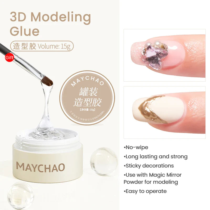 MAYCHAO 15G Nail Gel Polish Multifunctional Mixing Gel Base Coat Primer UV LED  Enhancer  Soak Off Semi Permanent Nail Art Varni