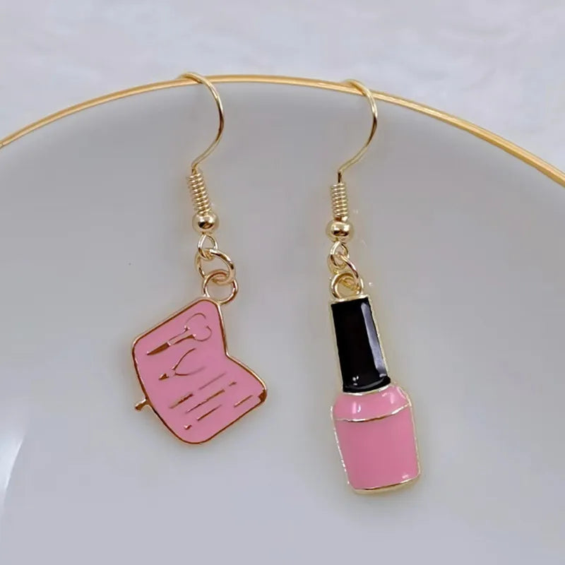 Creative nail salon art nail polish enamel earrings ladies girls gifts