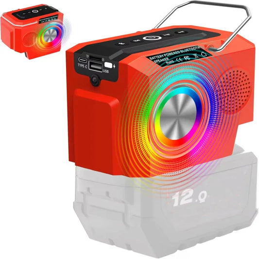Bluetooth Speaker With USB Type-C output For Milwaukee 18V Li-ion Battery Portable Player Loudspeaker Amplifier Outdoor Tools
