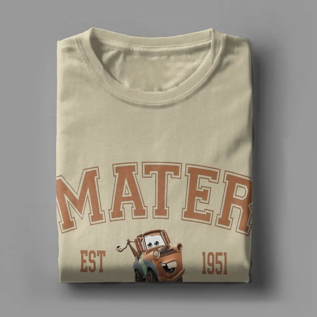 Men's Mater T-Shirts Lightning McQueen 100% Cotton Tee Clothes Novelty Brown Car Short Sleeve Round Collar Tees Plus Size Tshirt - Premium tshirt from Lizard Vigilante - Just $22.39! Shop now at Lizard Vigilante