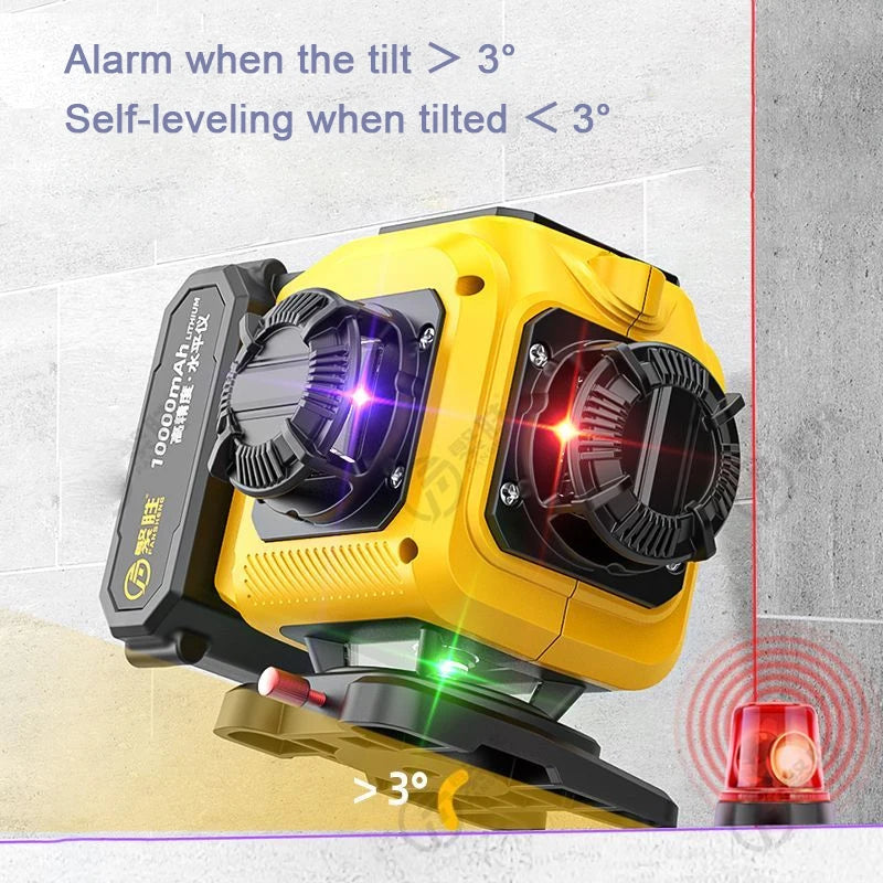 XMSJ FS-9981 360° 3D/4D Multi-Line Laser Level – 12/16 Line Self-Leveling Precision Tool with Remote, Power Display, and 8000mAh Pro Battery - Premium laser level from dsers - Just $230.99! Shop now at Lizard Vigilante