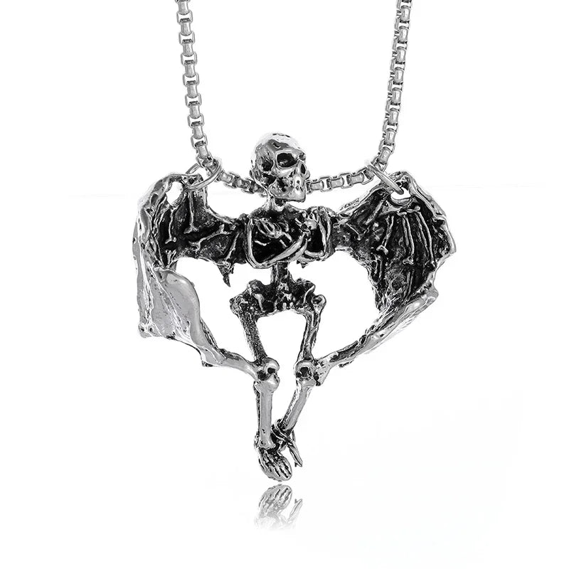 Vintage Lucifer Demon Ram Necklace – Gothic Satanic Pendant for Men – Eye of Truth Punk Party Jewelry - Premium pendant from Lizard Vigilante - Just $16.66! Shop now at Lizard Vigilante