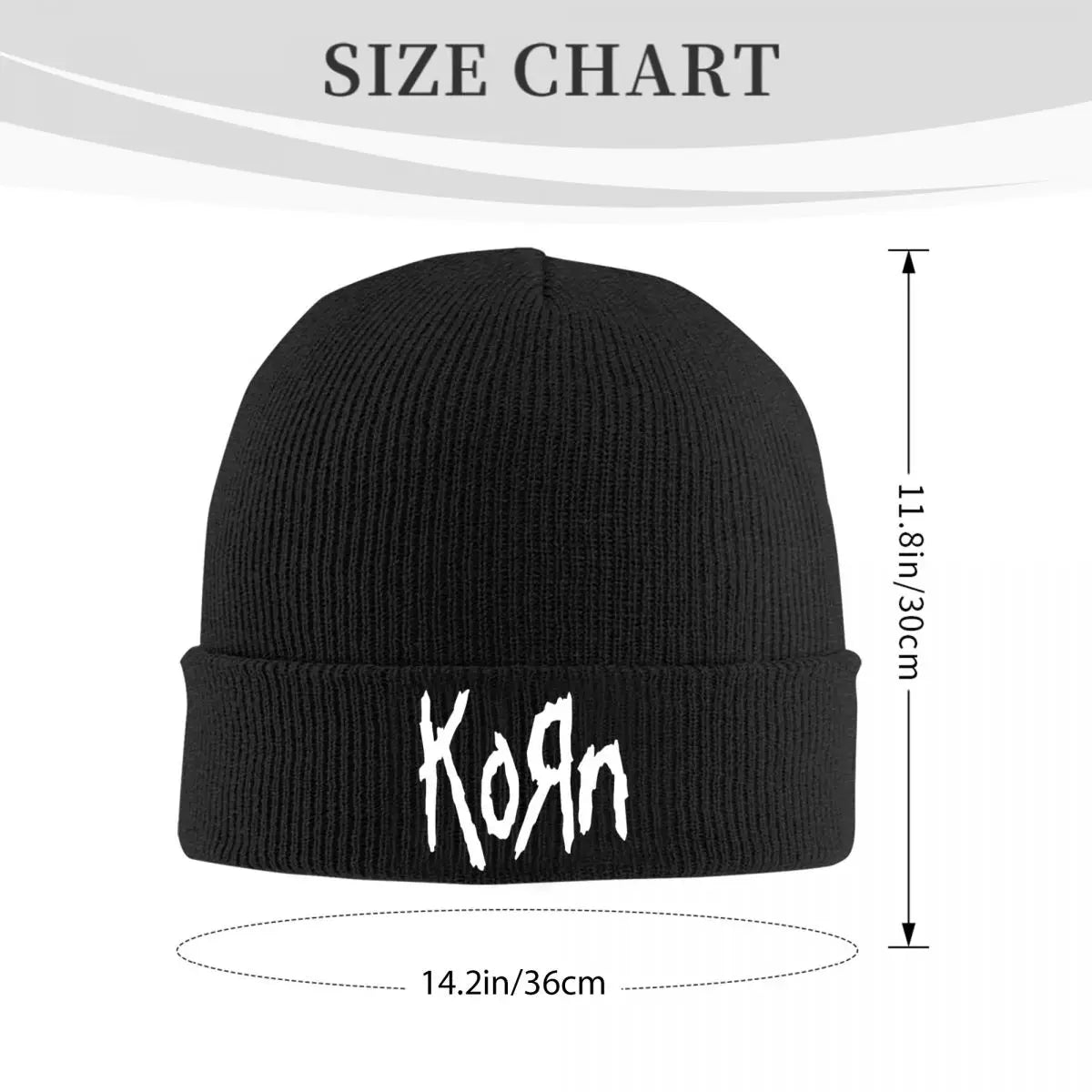 Korn Band Logo Beanie Hat – Unisex Street Hippie Skullies for Winter - Premium 2-piece suit from Lizard Vigilante - Just $19.99! Shop now at Lizard Vigilante